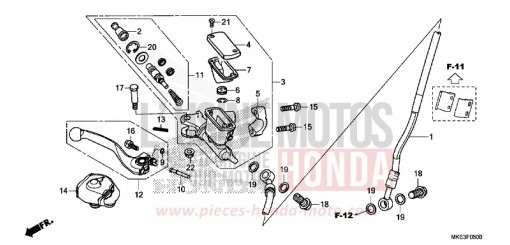 FRONT BRAKE MASTER CYLINDER CRF450RJ de 2018